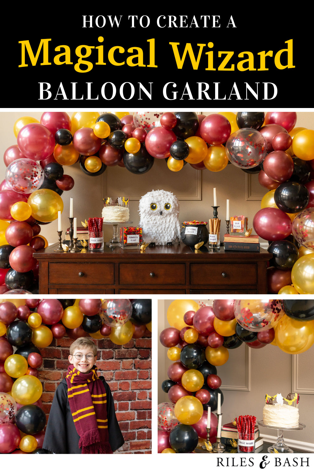 Harry Potter Baby Shower ✔️ We loved how this set up turned out. Wher, Balloon Garland