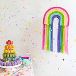 Riles & Bash Rainbow Pinata with Colorful Streamers_Rainbow Birthday