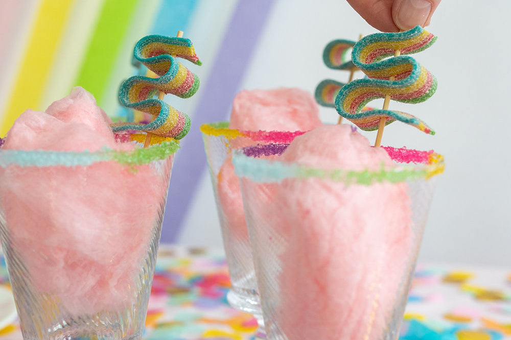 How to Make Super Easy Cotton Candy Mocktails