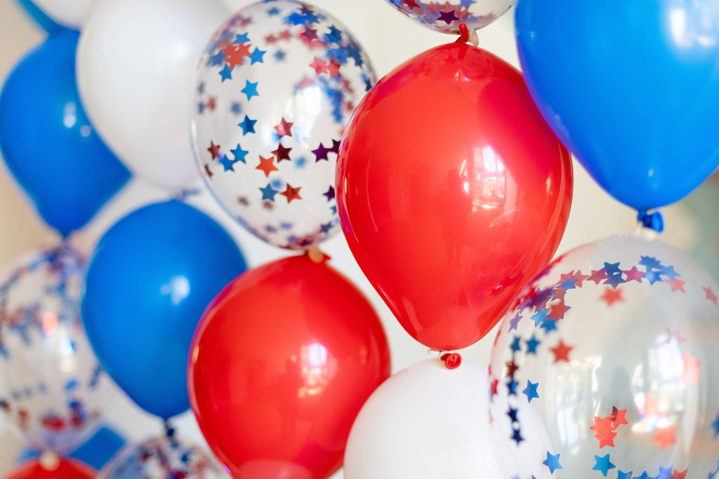 Red White and Blue Link Balloon Garland Kit